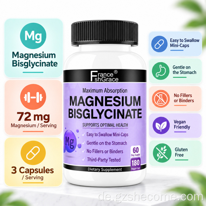 Shecome fördert die Knochen: Magnesiumbisglycinat-Kapseln